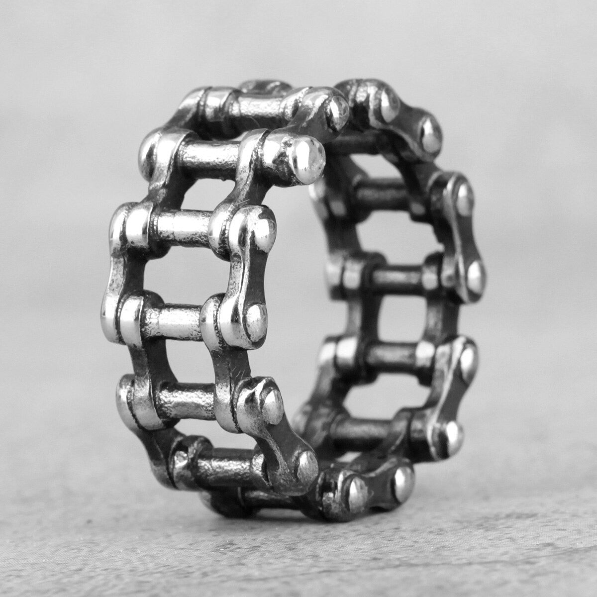 Mens No Fade Biker Style Mechanical Motorcycle Bike Chain Rings