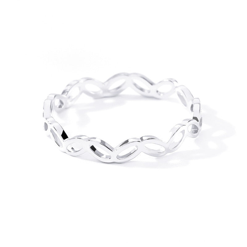 Platinum Rose Gold 18k Hollow Flower Wreath Leaf Garland Fashion Rings