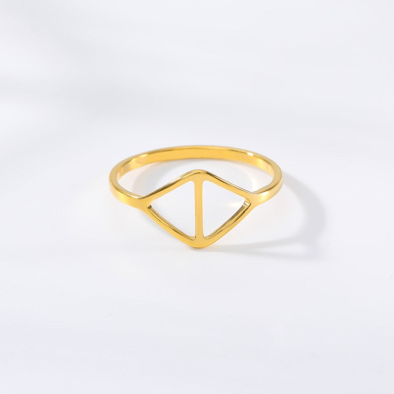 18k Rose Gold Platinum Evil All Seeing Eye Stainless Steel Rings