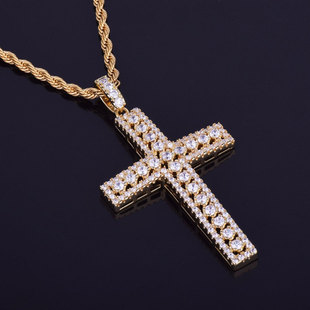 18k Gold Ultra Ice Hip Hop Pendant