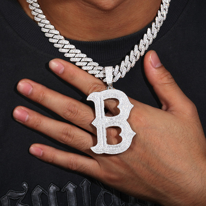 Brilliance Initial | Iced 925 Sterling Silver Moissanite Diamond Letter Hip Hop Pendant