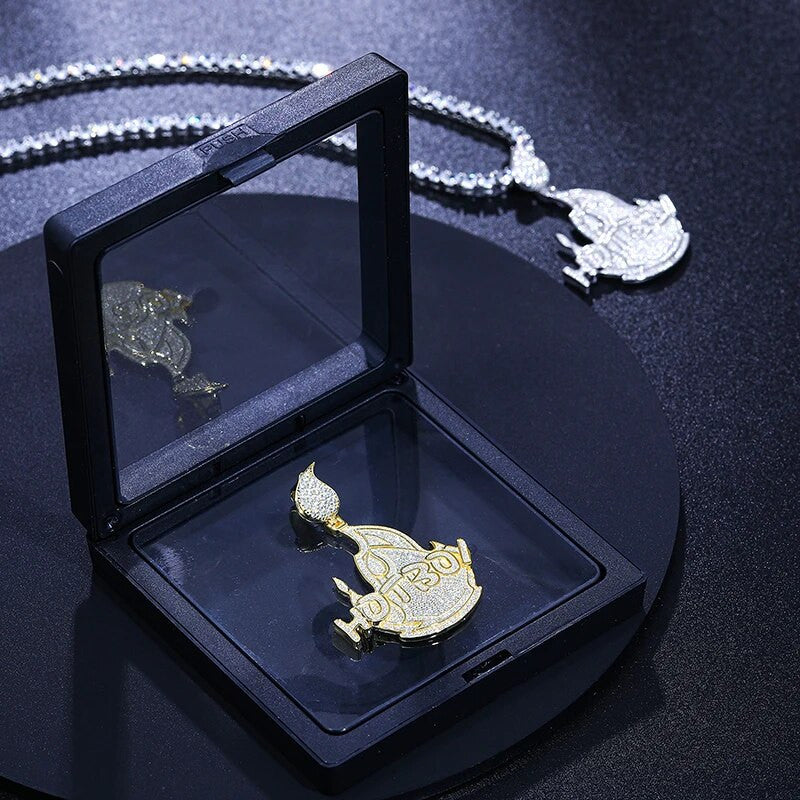 Hot Boy | Mens 925 Sterling Silver Moissanite Diamond Fire Flame