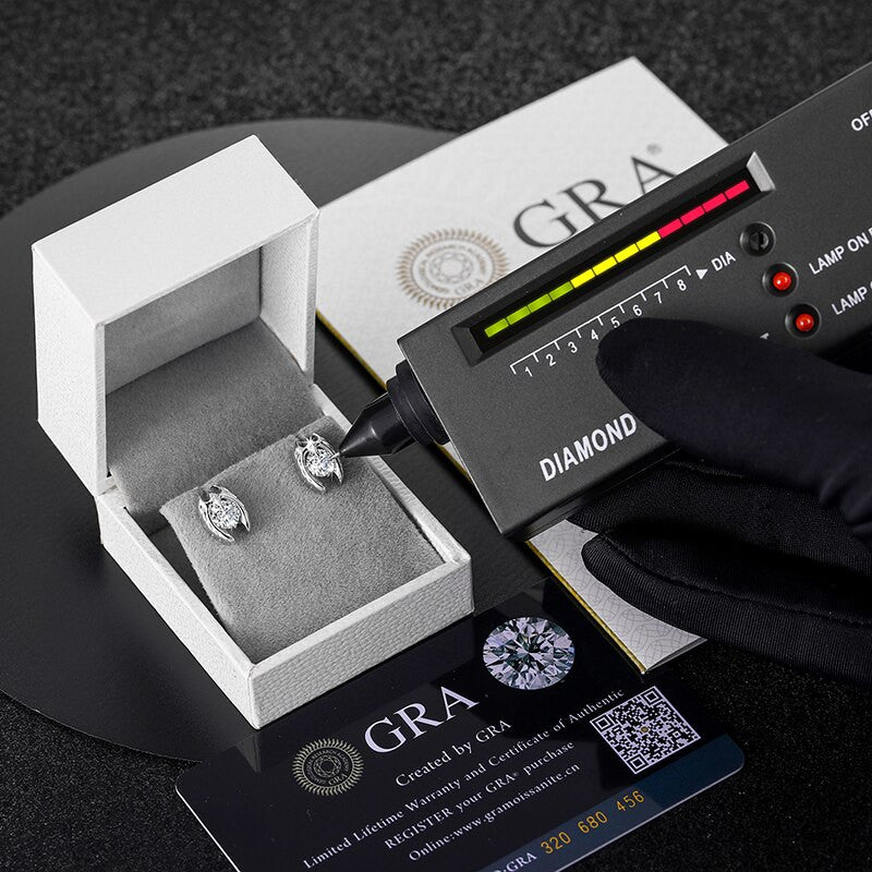 Solid Silver Genuine VVS Diamond Angel Wings Exquisite Iced Blinged Out Earrings