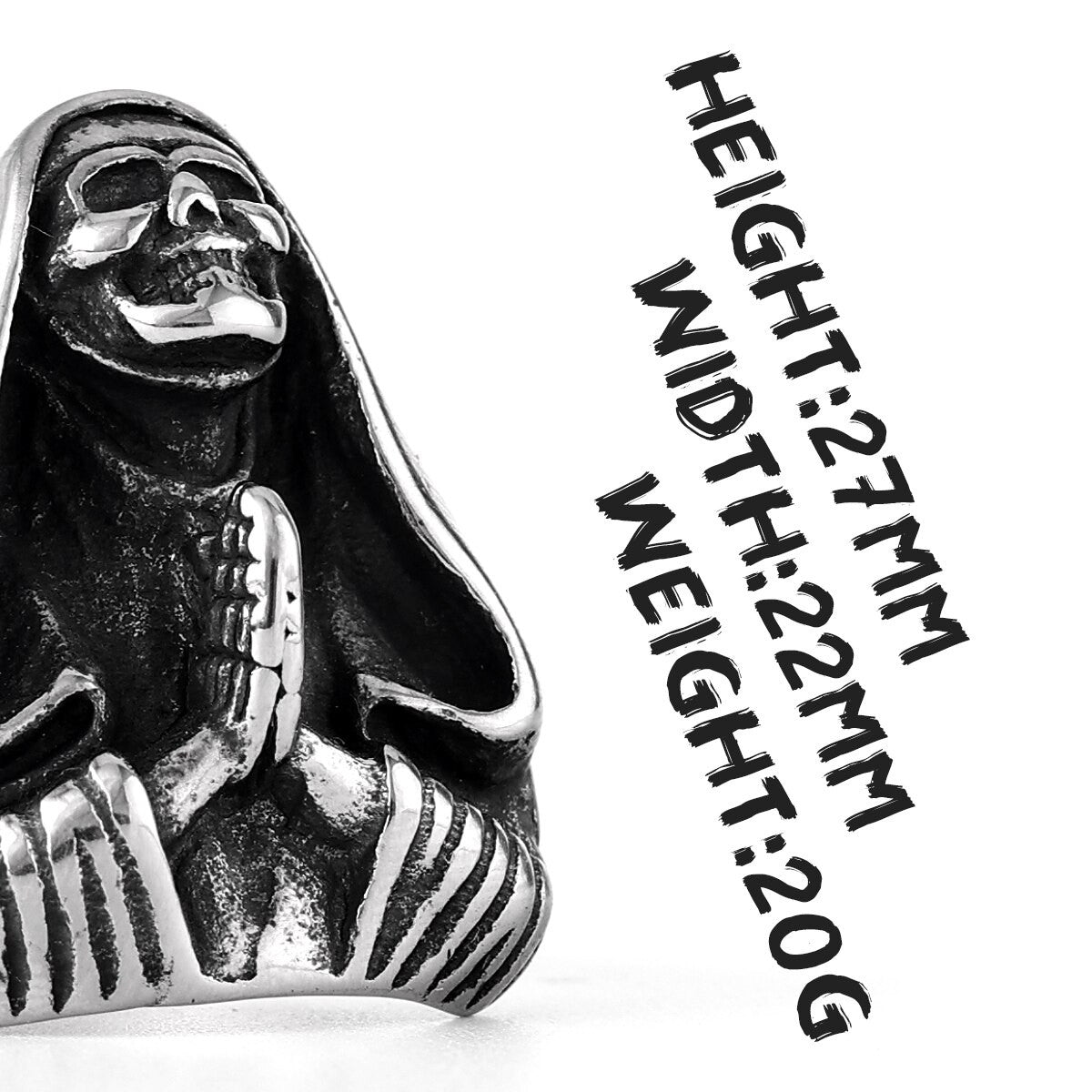 Let Us Pray | The Nun 316L No Fade Stainless Steel Skull Street Wear Rings