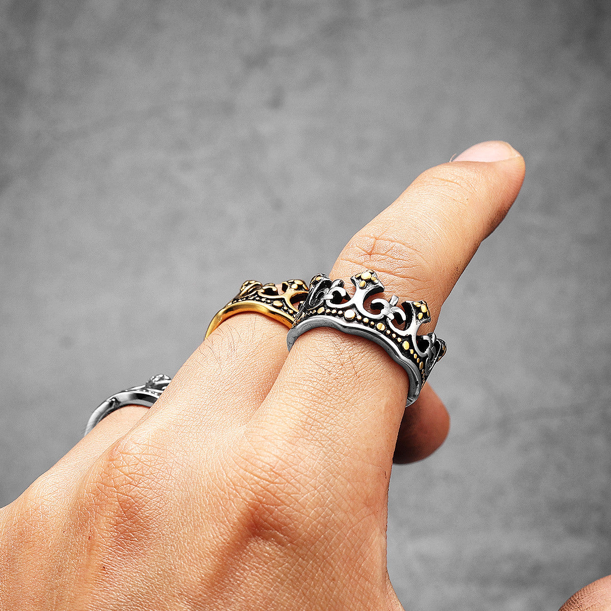 The Crown | 316L No Fade Stainless Steel Kings Crown Street Wear Rings