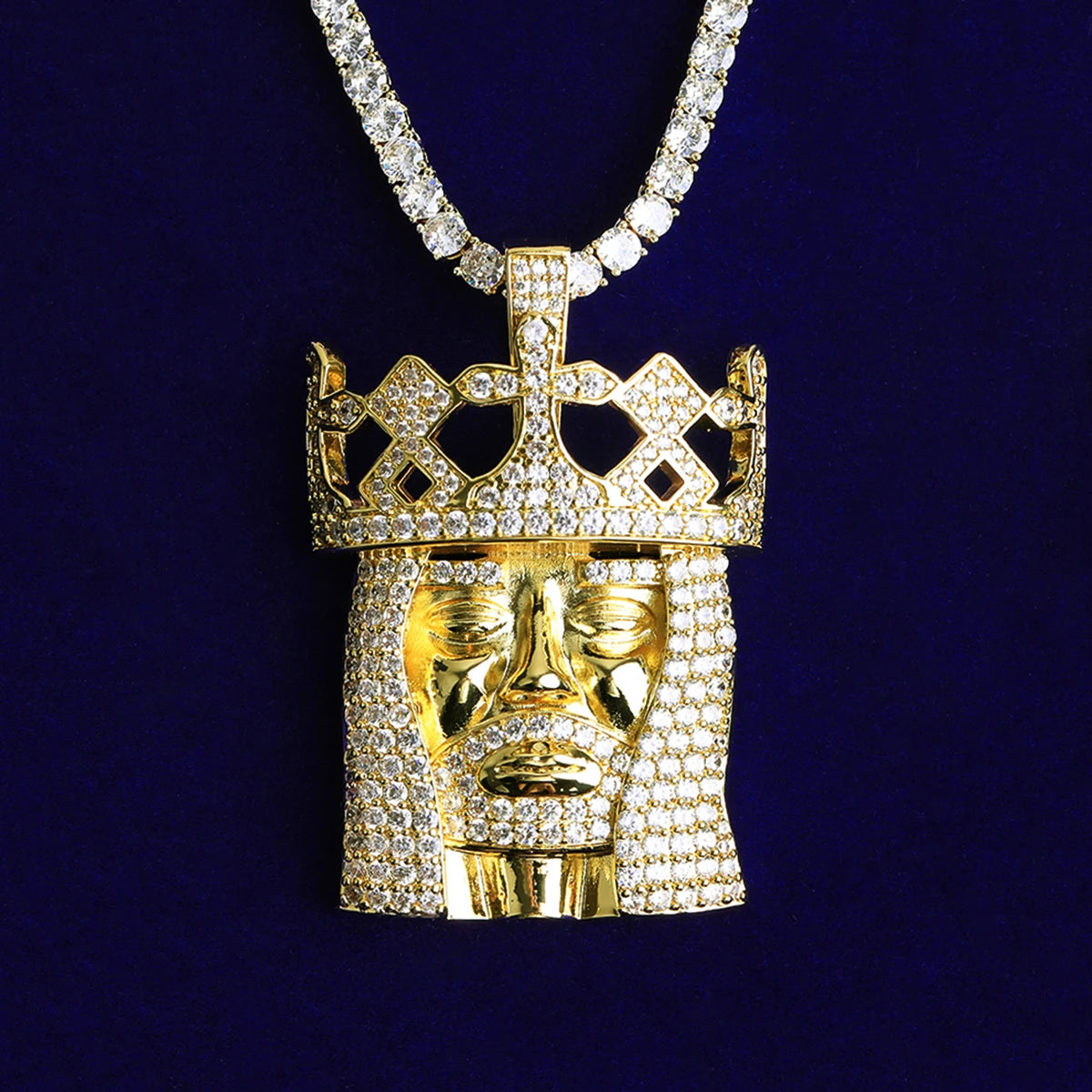 The Kingdom | VVS Diamond CZ Iced Blinged Out Jesus Piece Hip Hop Pendant