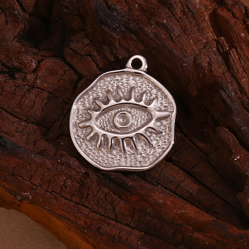 DIY Stainless Steel Waterproof Face Sun Cross Sunflower All seeing Eye Charms Pendants Bracelets