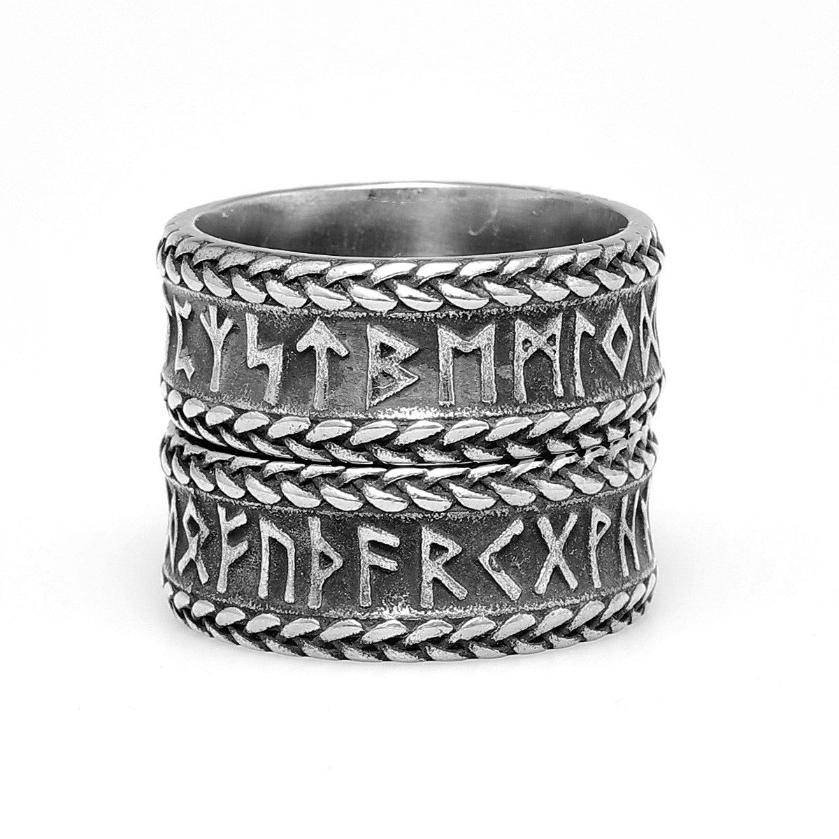 Vintage Nordic Letters | 316L No Fade Stainless Steel Viking Characters Rings