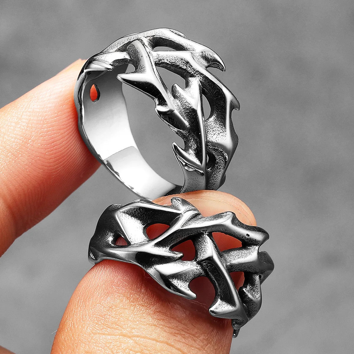 Thorns of Jesus | 316L No Fade Stainless Steel Spiritual Street Wear Rings