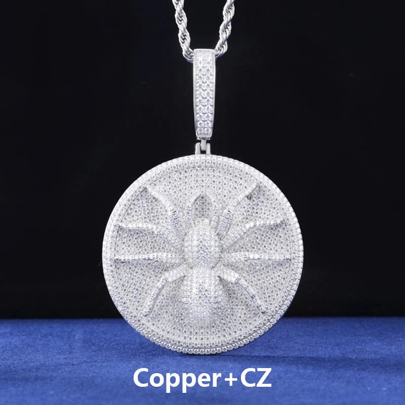Spida | 925 Sterling Silver Luxury Moissanite Diamond Spider Hip Hop Pendant