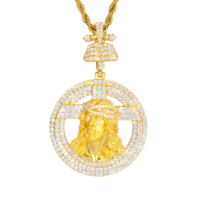 The Sacrifice | Luxury Moissanite Diamond Iced Blinged Out 925 Silver Jesus Piece Pendant