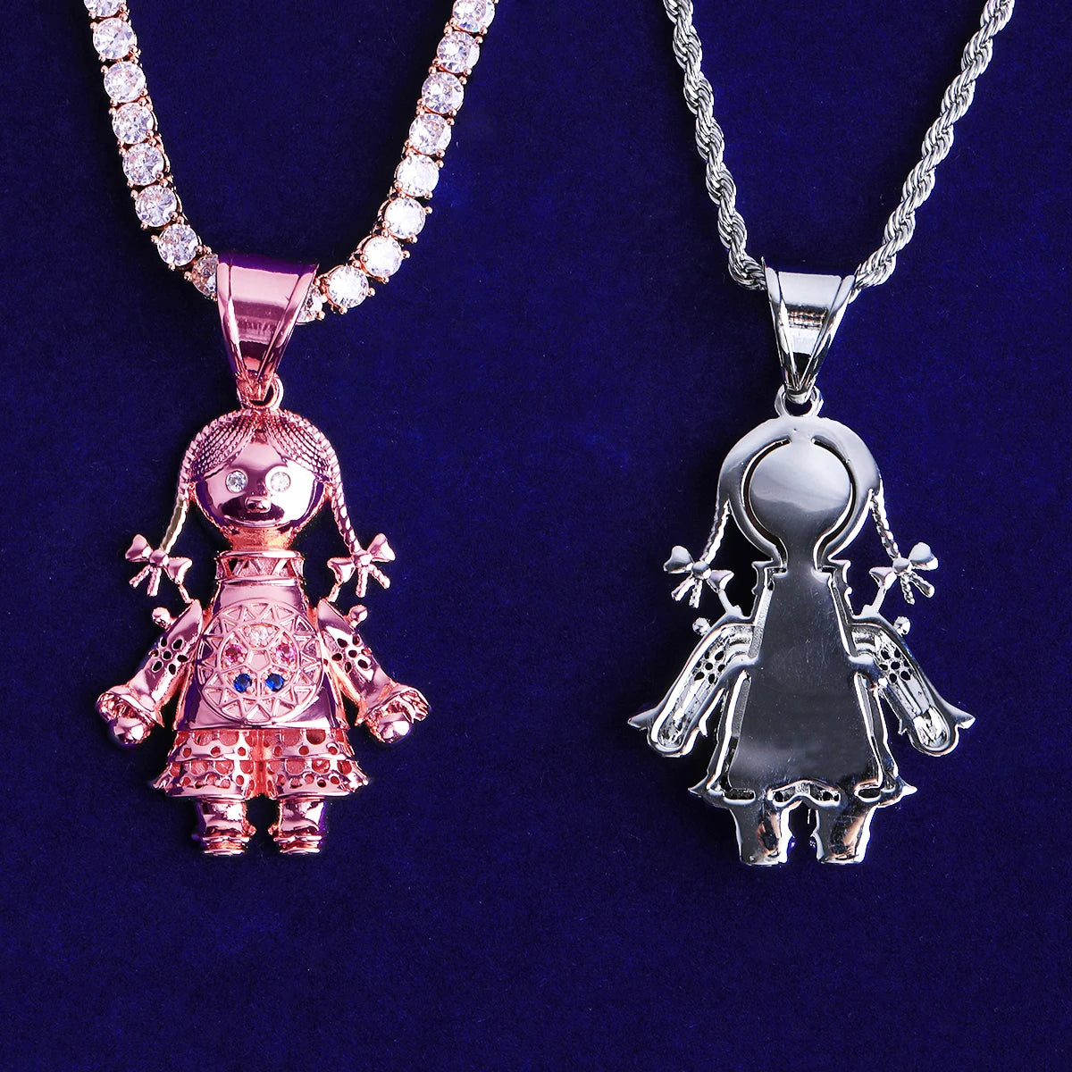 Rag Doll | VVS Diamond CZ Steam Punk Rag Doll Street Wear Bling Pendant