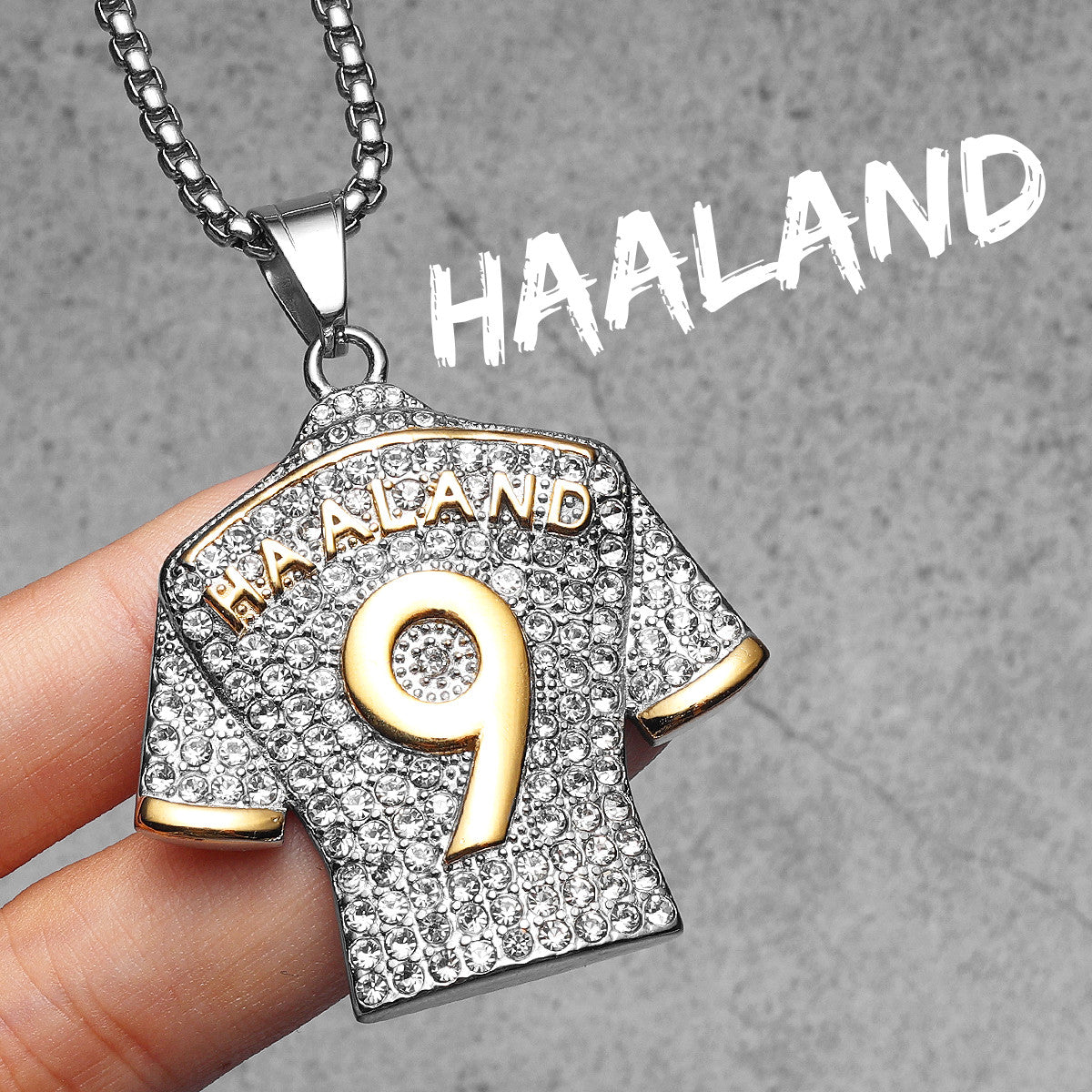 The Greats | Stainless Steel Football Jersey Messi Cristiano Ronaldo Neymar Mbappé Harland Pendants