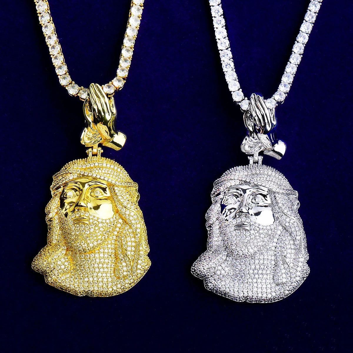 Prayer Power | 5AA+ Luxury VVS Diamond CZ Hip Hop Jesus Piece Pendant