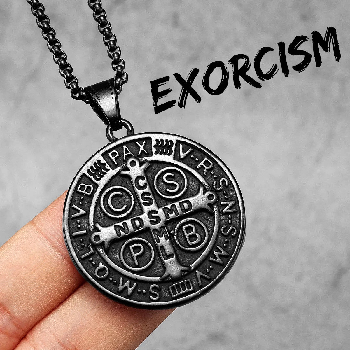 St.Benedict | 316L No Fade Stainless Steel Exorcism Powerful Spiritual Amulet Pendant
