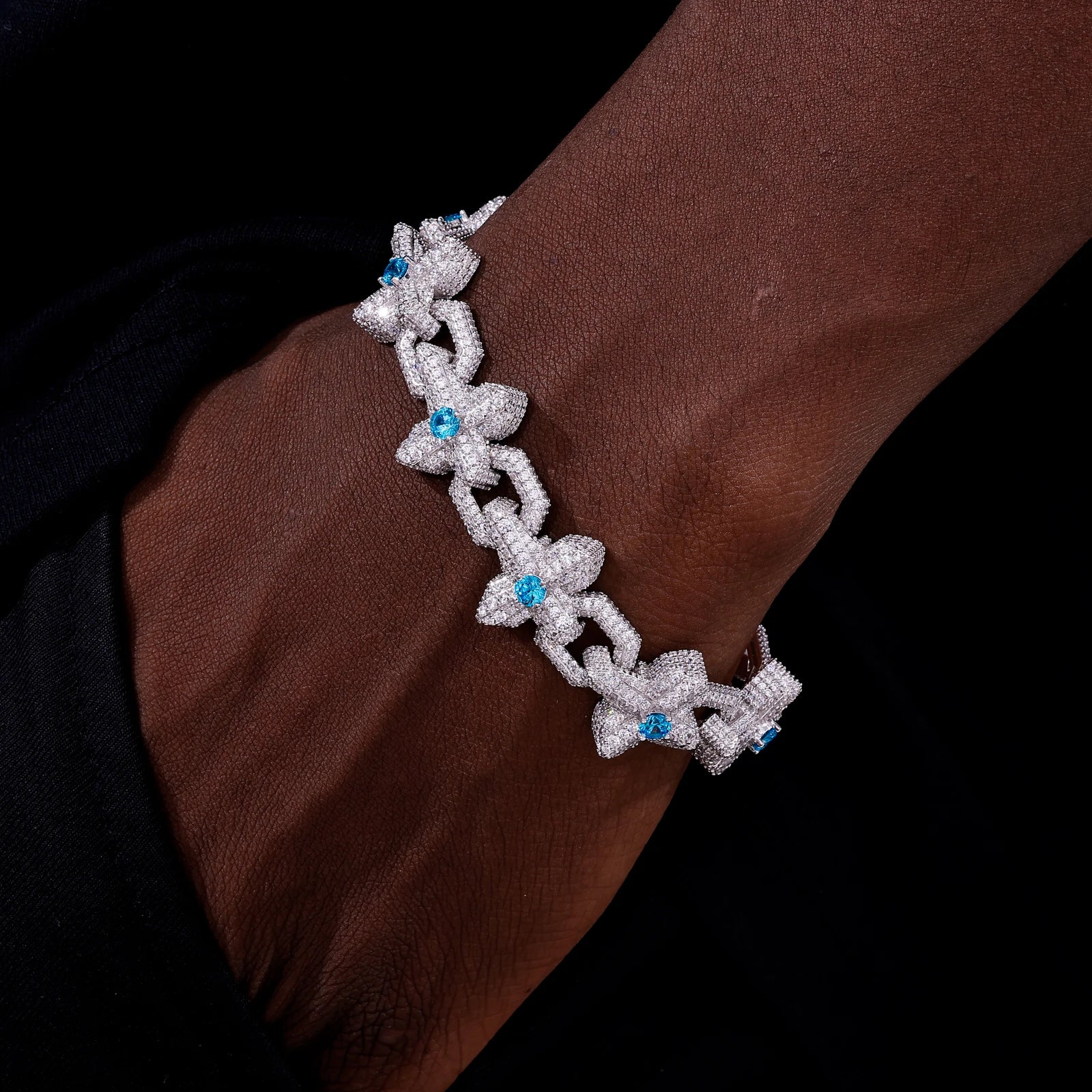 The North Star | 925 Sterling Silver Moissanite Diamond Iced Cross Luxury Hip Hop Bracelet