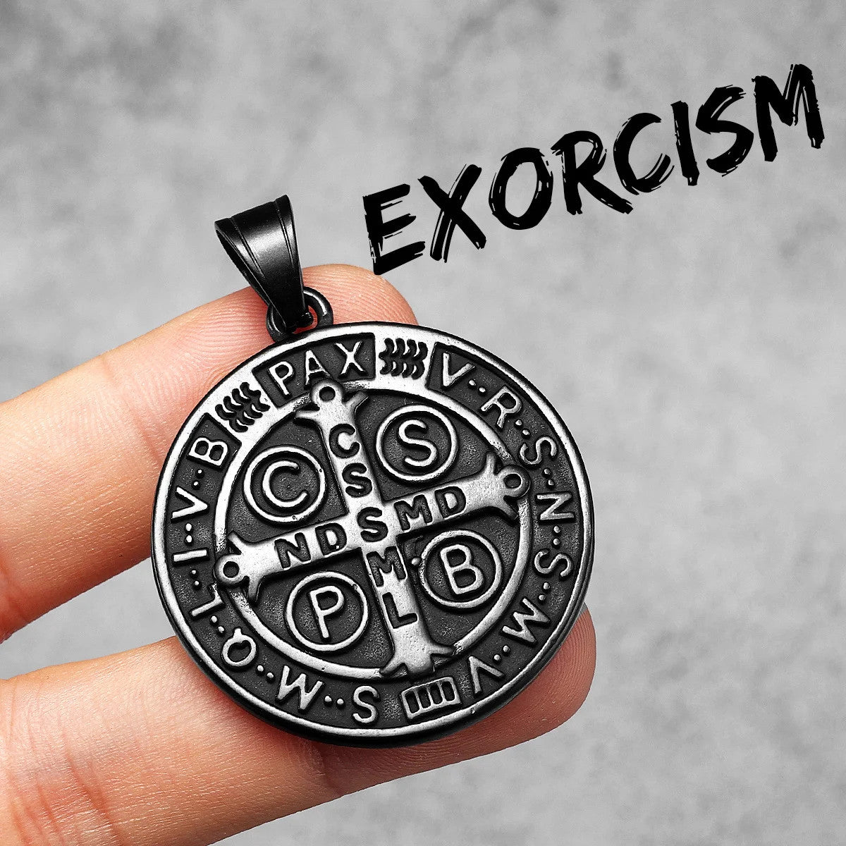 St.Benedict | 316L No Fade Stainless Steel Exorcism Powerful Spiritual Amulet Pendant