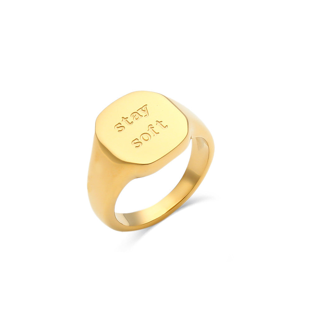 Believe In You | No Fade 18k Gold Over Stainless Steel Motivational Engraved Rings