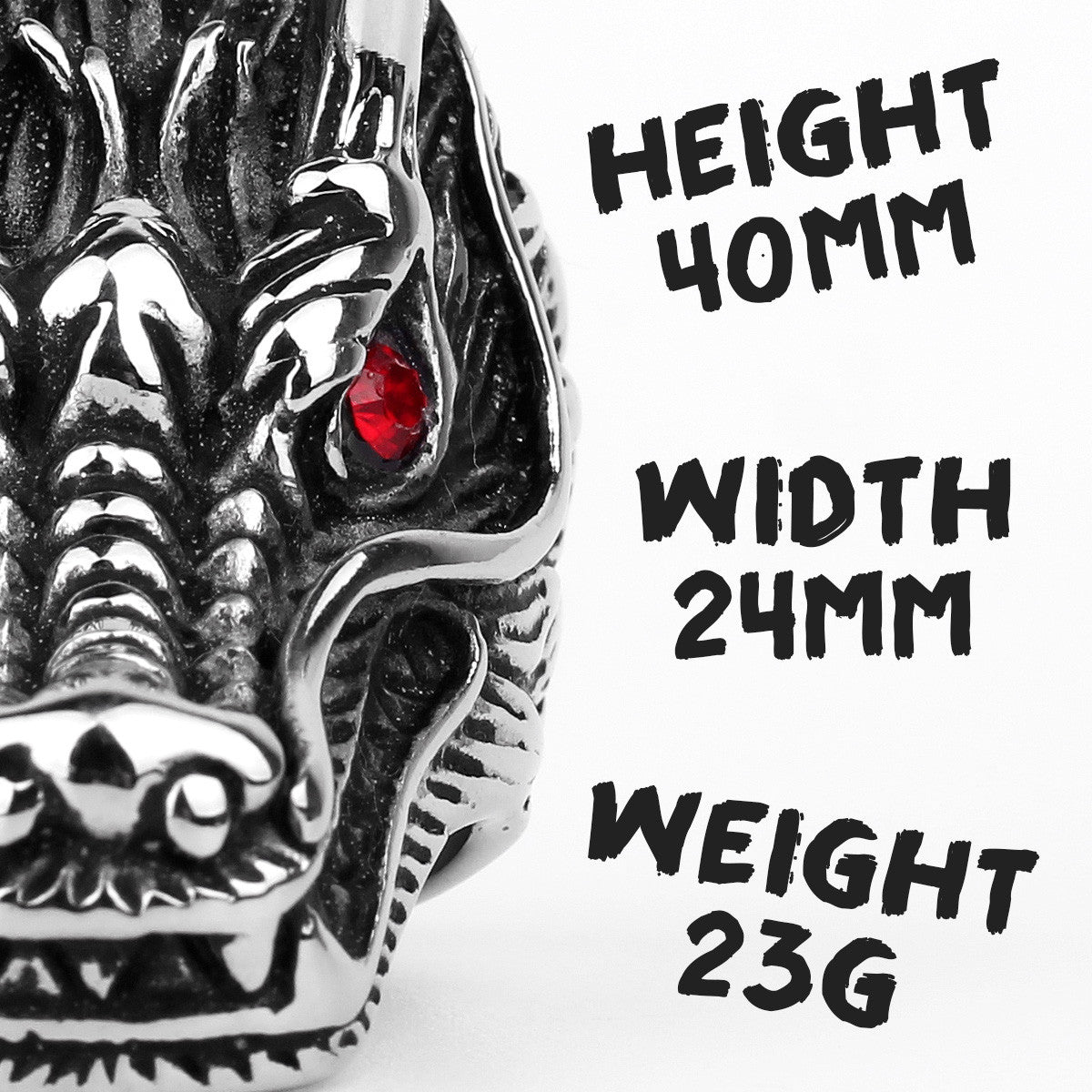 Chinese Dragon | 316L No Fade Stainless Steel Symbolic Cultural Men Rings