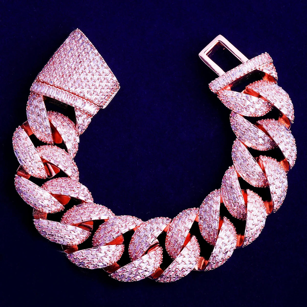 Baguette Street | VVS Diamond CZ Iced Bling Out Designer Cuban Link Ch ...