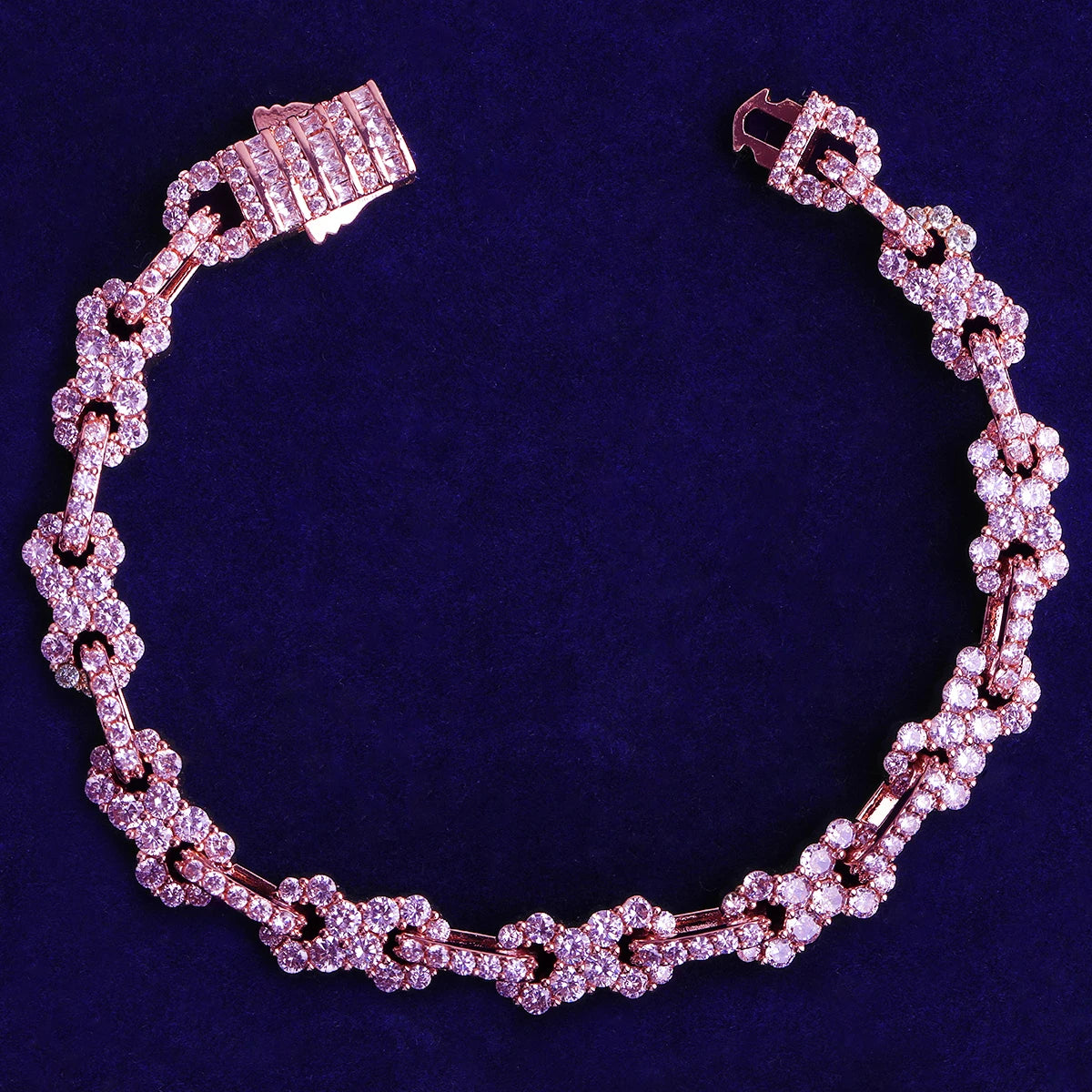 Infinite Cuban | Iced Blinged Out VVS Diamond CZ Infinity Cuban Link Chain Bracelet