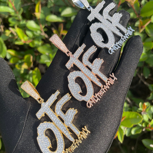 OTF | VVS Diamond CZ Prong Set Only The Family Iced Blinged Out Pendant