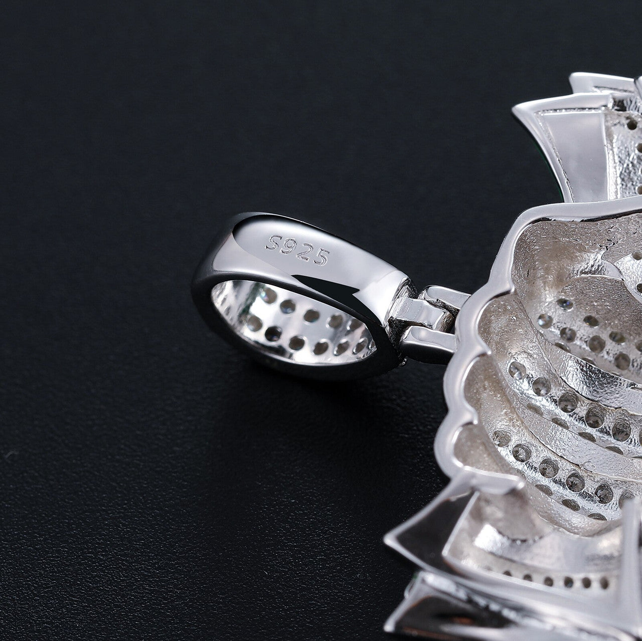 Genuine VVS Diamond Glowing Money Fist Full Of Dollars Solid 925 Silver Hip Hop Pendant