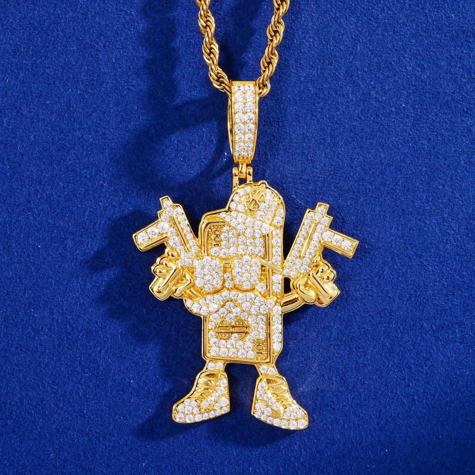 Protect The Paper | Iced Blinged Out Moissanite Diamond 925 Solid Hip Hop Pendant