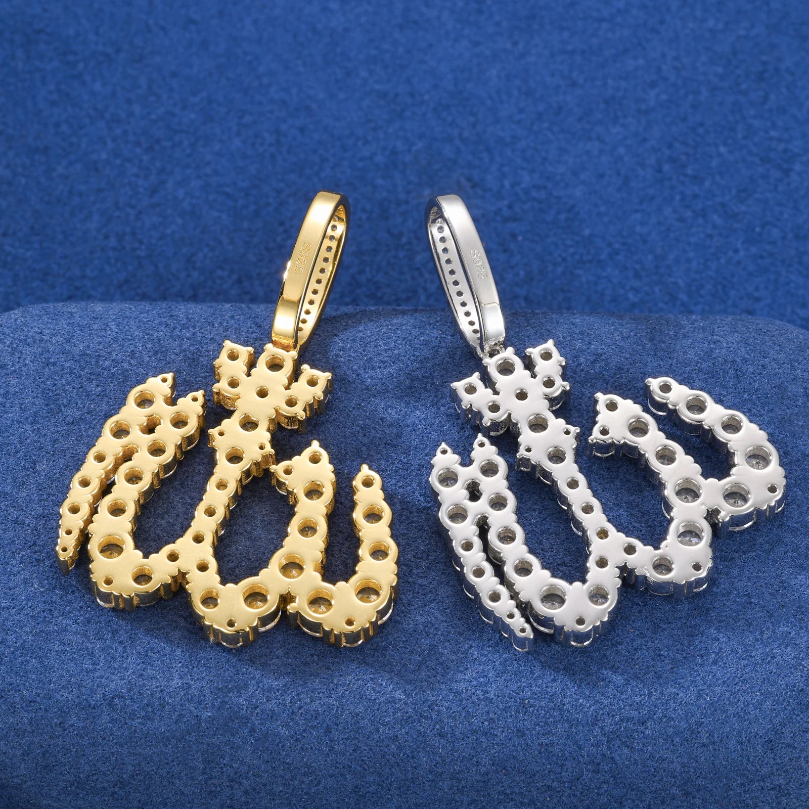 Allah The Almighty | Solid Silver Genuine Mossanite Diamond Spiritual Hip Hop Pendant