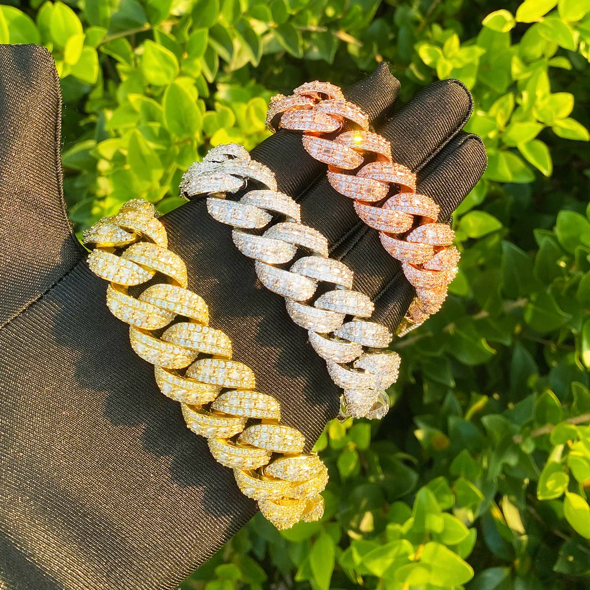 The Slab | VVS Diamond CZ Iced Pieces 4 Prong Set Hip Hop Cuban Link Bracelet