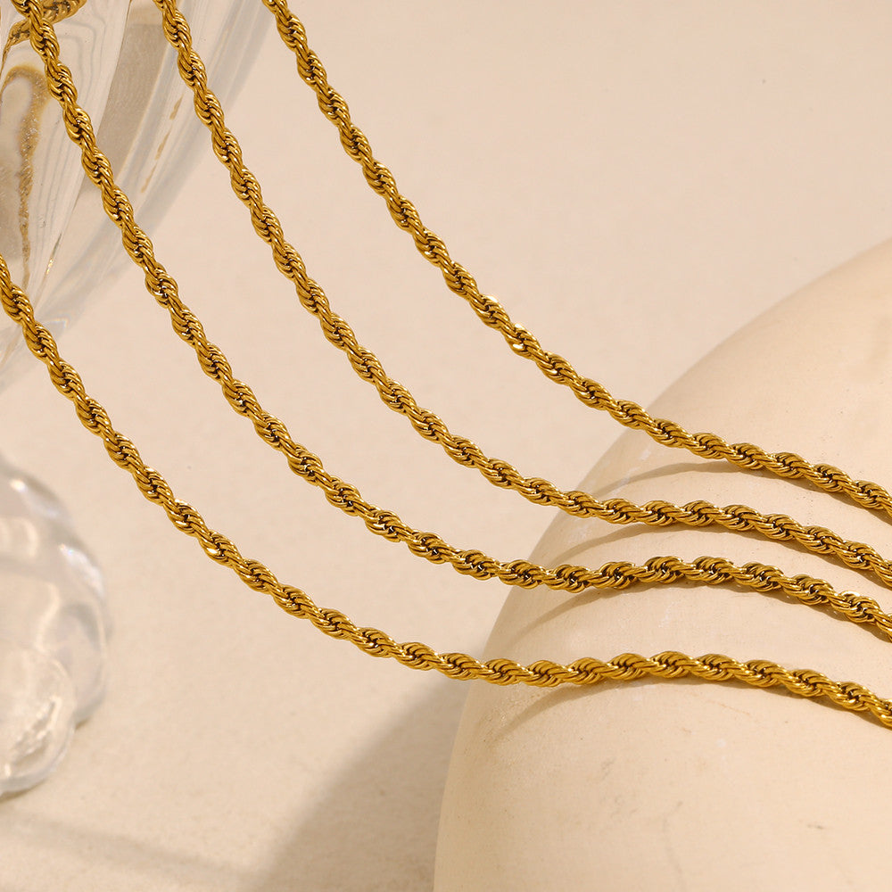 18k Gold Stainless Steel Waterproof Green/Red Color Oval Gemstone Cross Pendant Necklace