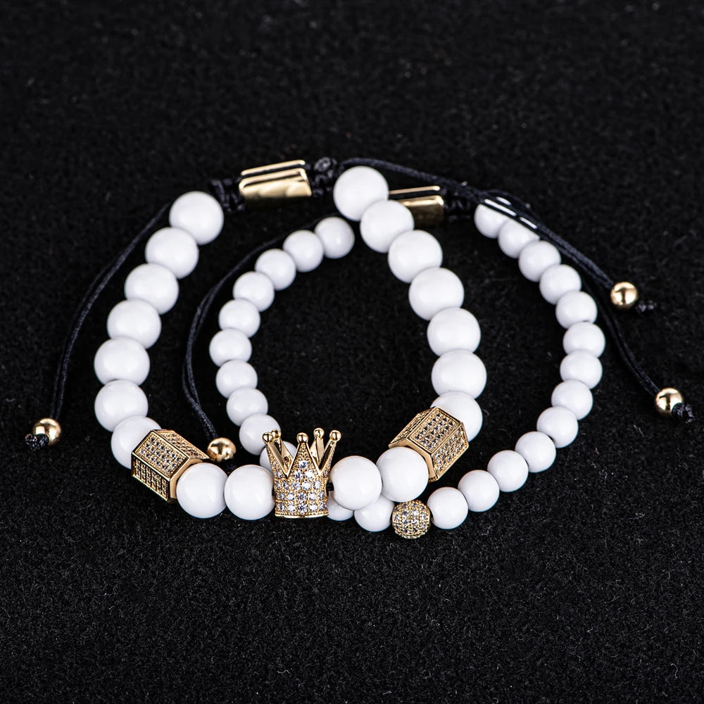 The Untouchable | VVS Diamond CZ Crown Luxury 3 Piece Hip Hop Bracelet Set
