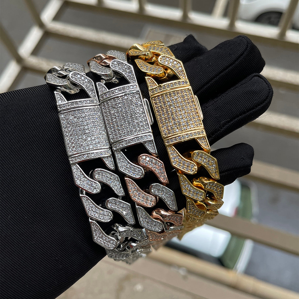 Designers Edge | 20mm Designer Cut Hip Hop Gold Silver Rose Cuban Link Chain