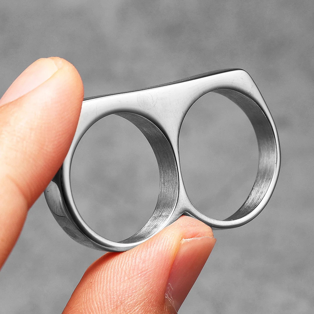 Connect | 14k Gold Over No Fade Stainless Steel Two Finger Hip Hop Ring