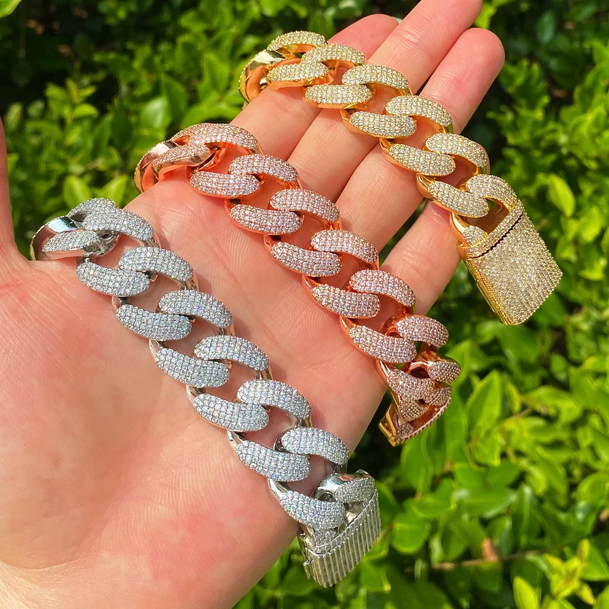 Miami Boss | VVS Diamond CZ Iced Blinged Out Miami Cuban Link Hip Hop Bracelets