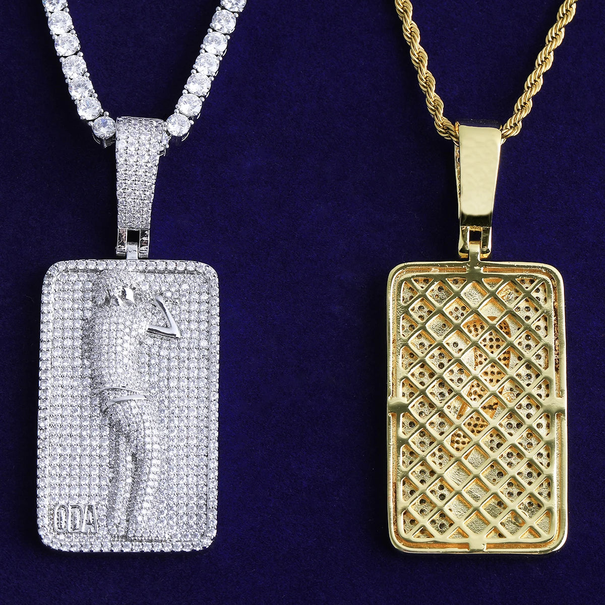 ODA | VVS Diamond 5AA+ CZ Prong Set Hip Hop Pendant Chain Necklace