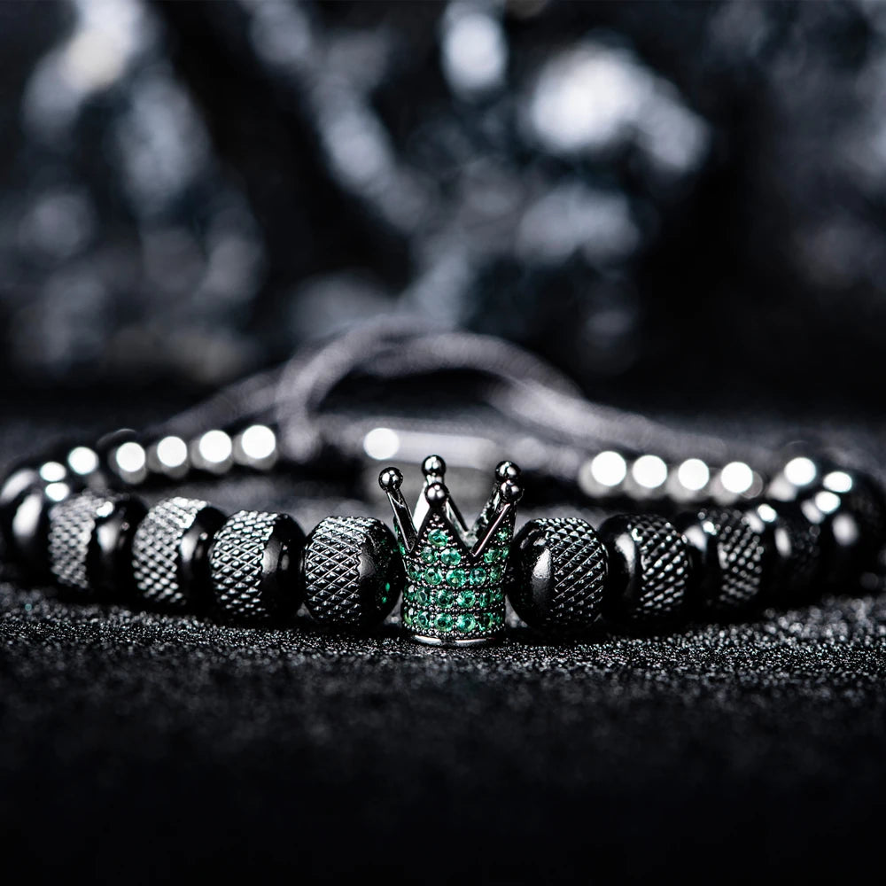 Blessings | VVS Diamond CZ 8MM Kings Crown Iced Blessings Gift Card Message Bracelet