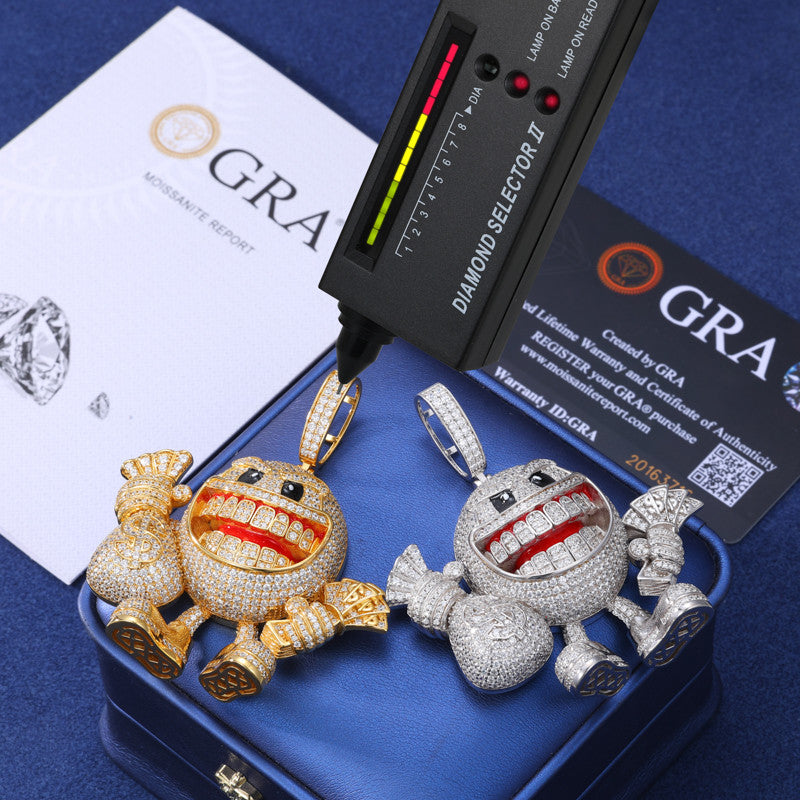 Crazy Bout My Paper | Moissanite Diamond Money Bag Iced Blinged Out Pendant