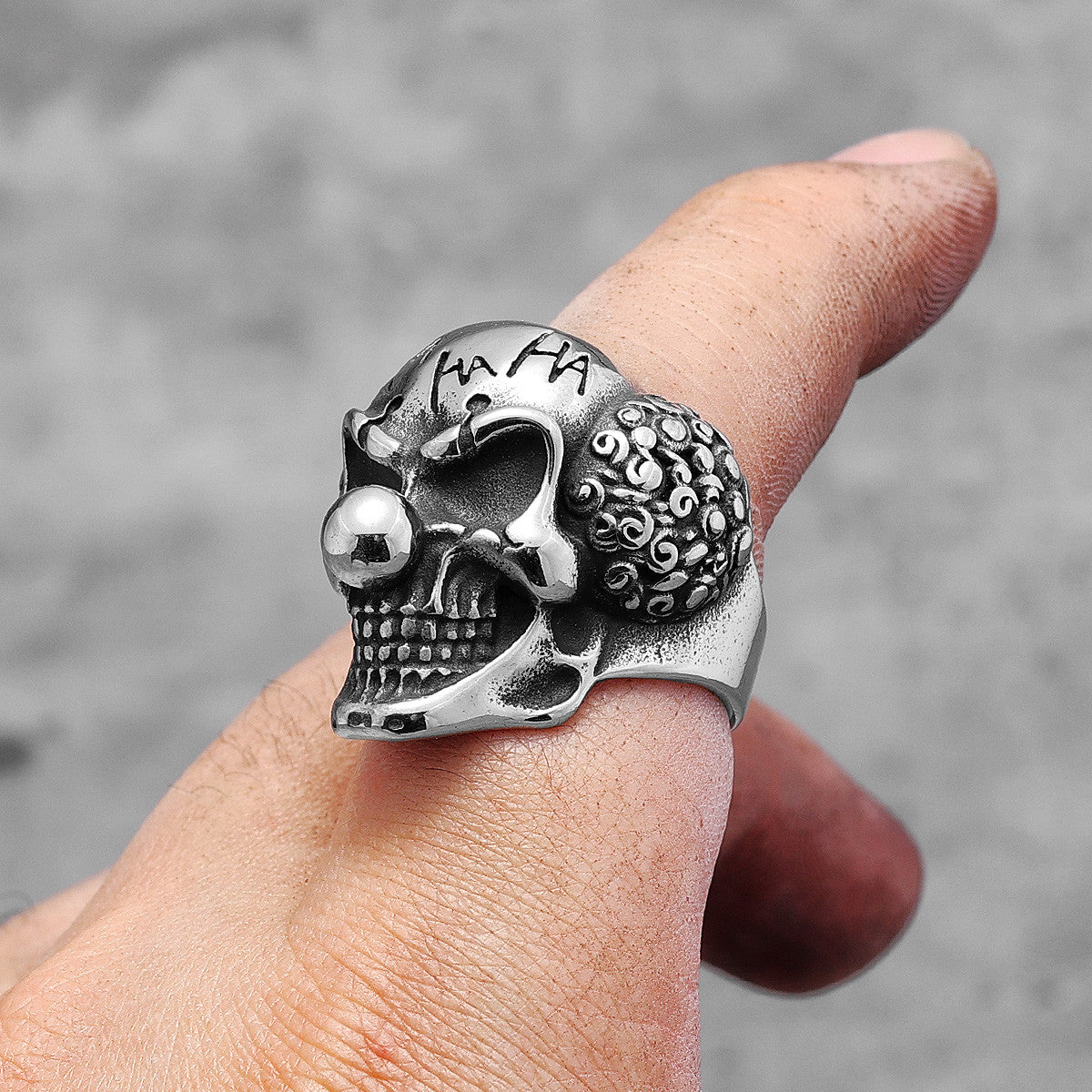 The Clown | Mens 316L Stainless Steel No Fade Old School Joker Street Wear Rings