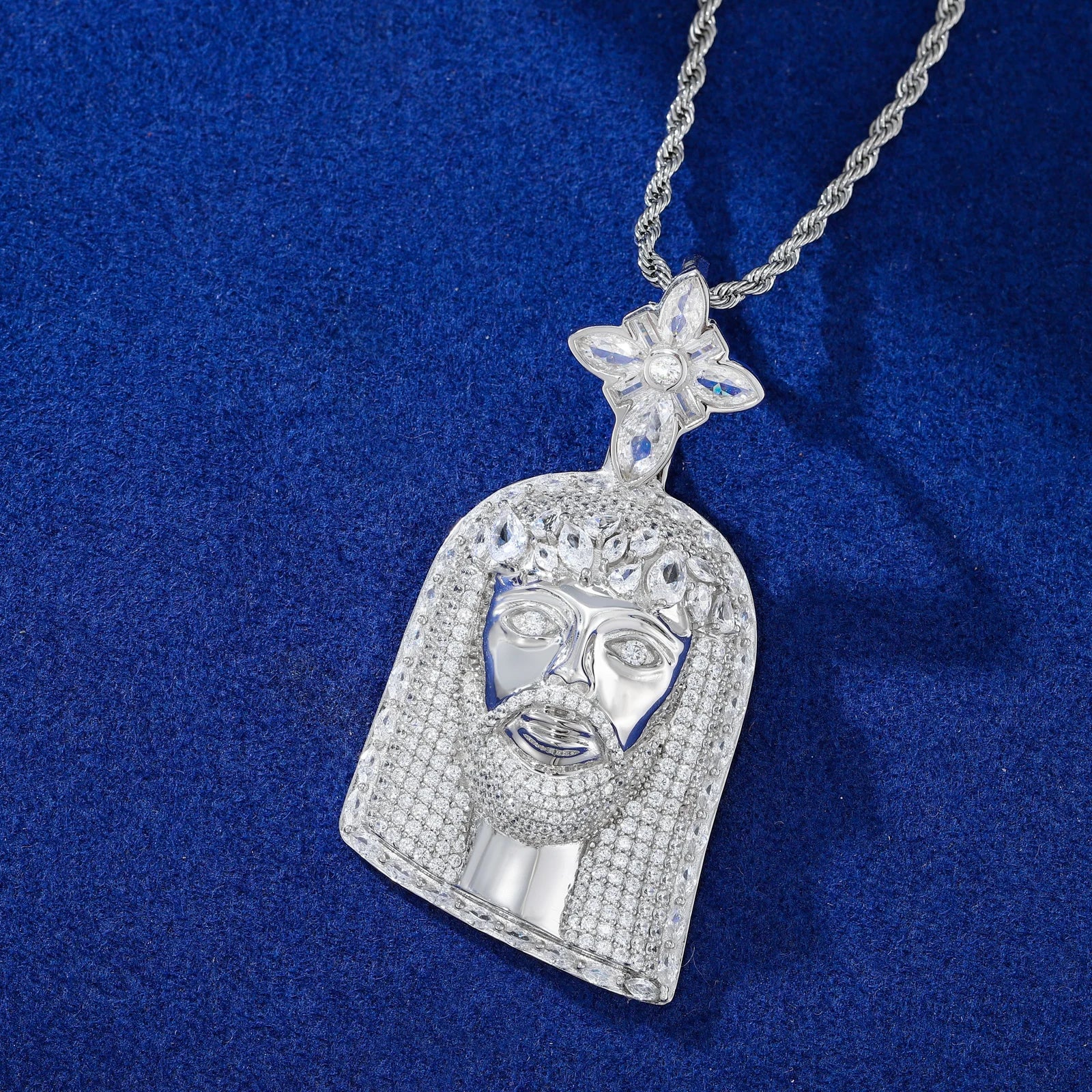 Stand On Faith | Moissanite Diamond 925 Sterling Silver Jesus Piece Hip Hop Pendant