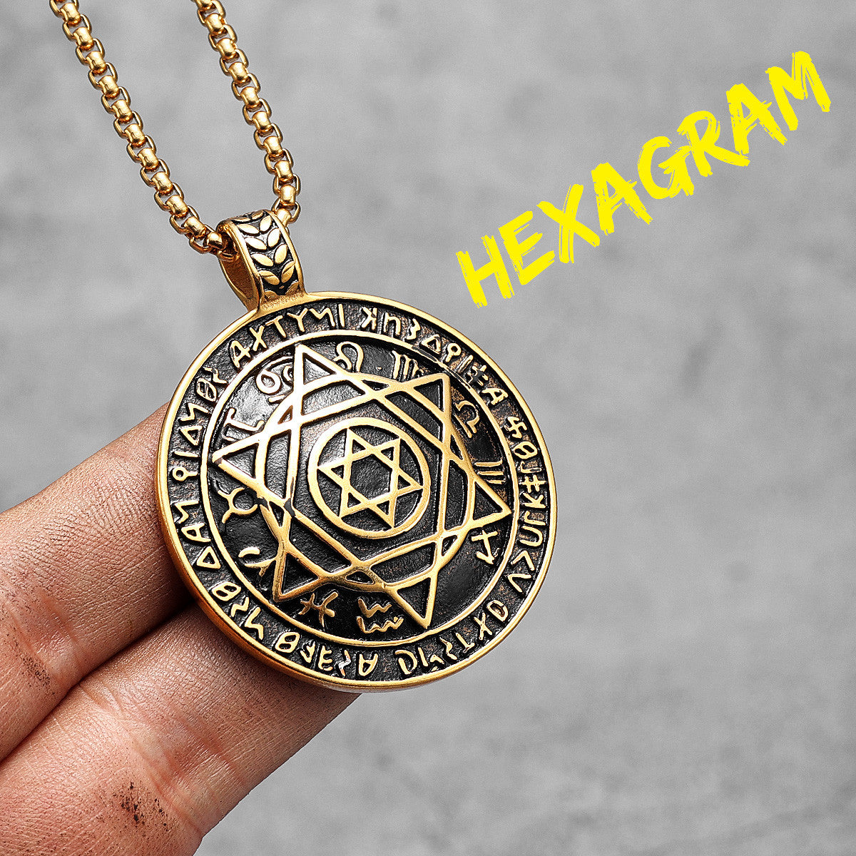 Hexagram | Judaism Star of David 14k Gold No Fade Stainless Steel Street Style Pendant