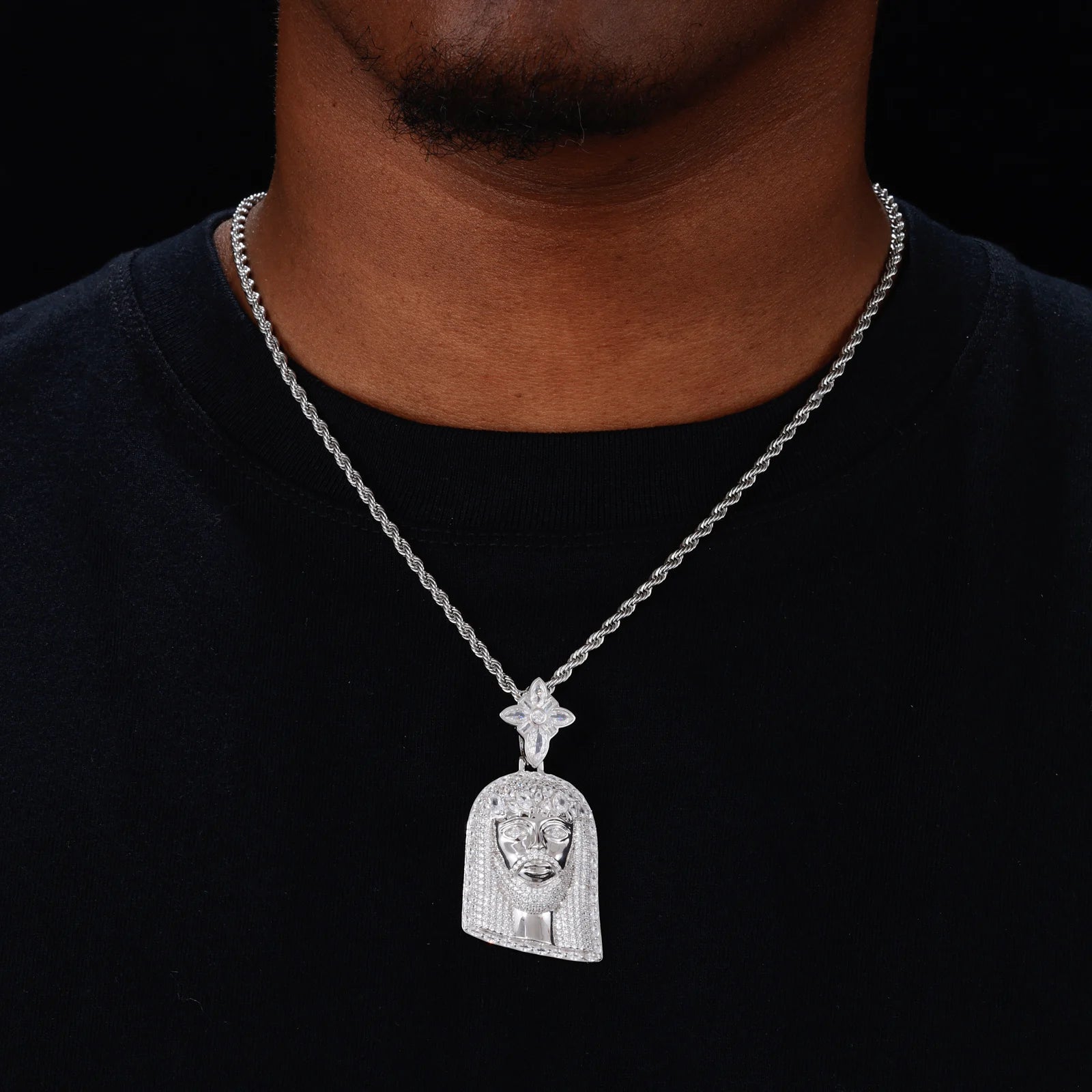 Stand On Faith | Moissanite Diamond 925 Sterling Silver Jesus Piece Hip Hop Pendant