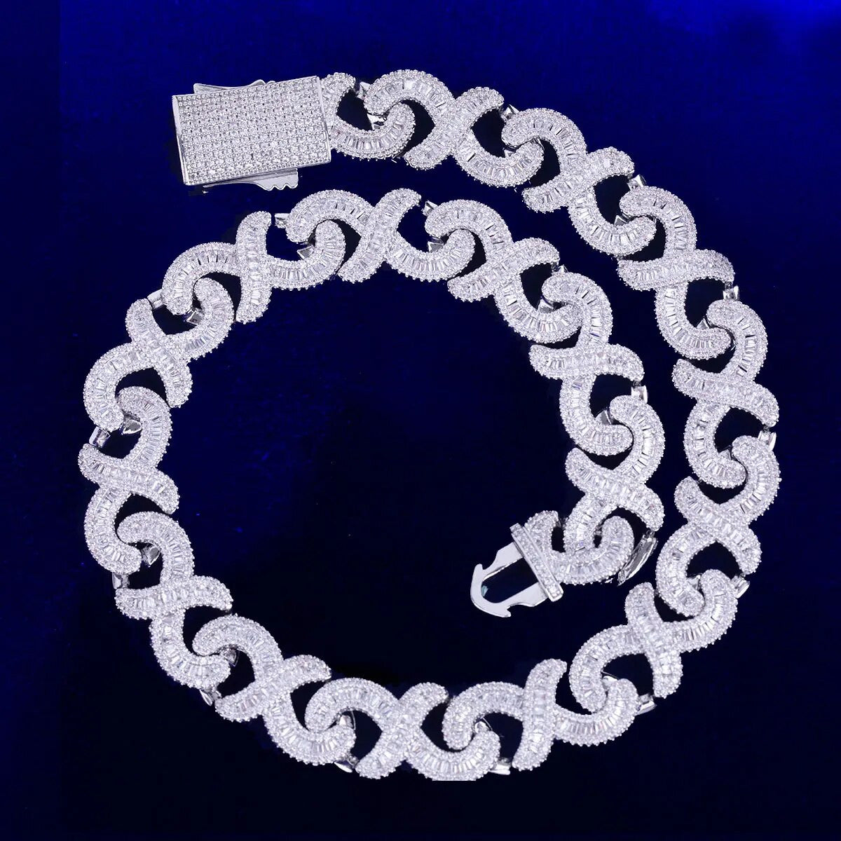 Iced Infinity | Mens VVS Diamond CZ Blinged Out Baguette Hip Hop Chain Necklace