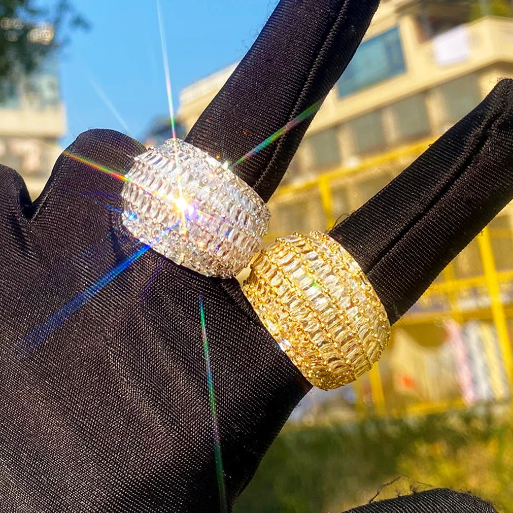 Bread Winner | Baguette VVS Diamond CZ 5AA+ Luxury Iced Blinged Out Rings