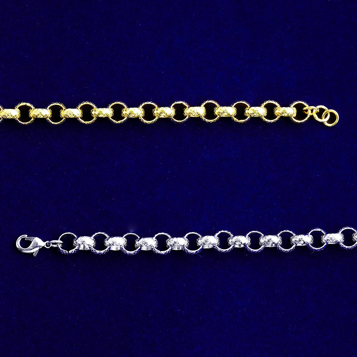 Designer Rolo | Textured Rolo Link Classic Swag Hip Hop Luxury Bracelets