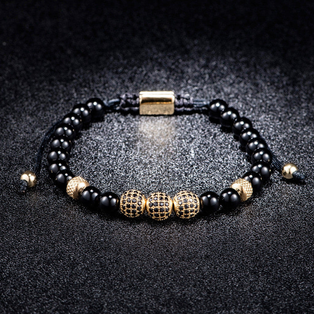Black Gold | Simulate Diamond Crown Lion Head Skull Adjustable Stainless Steel Luxury Bracelets