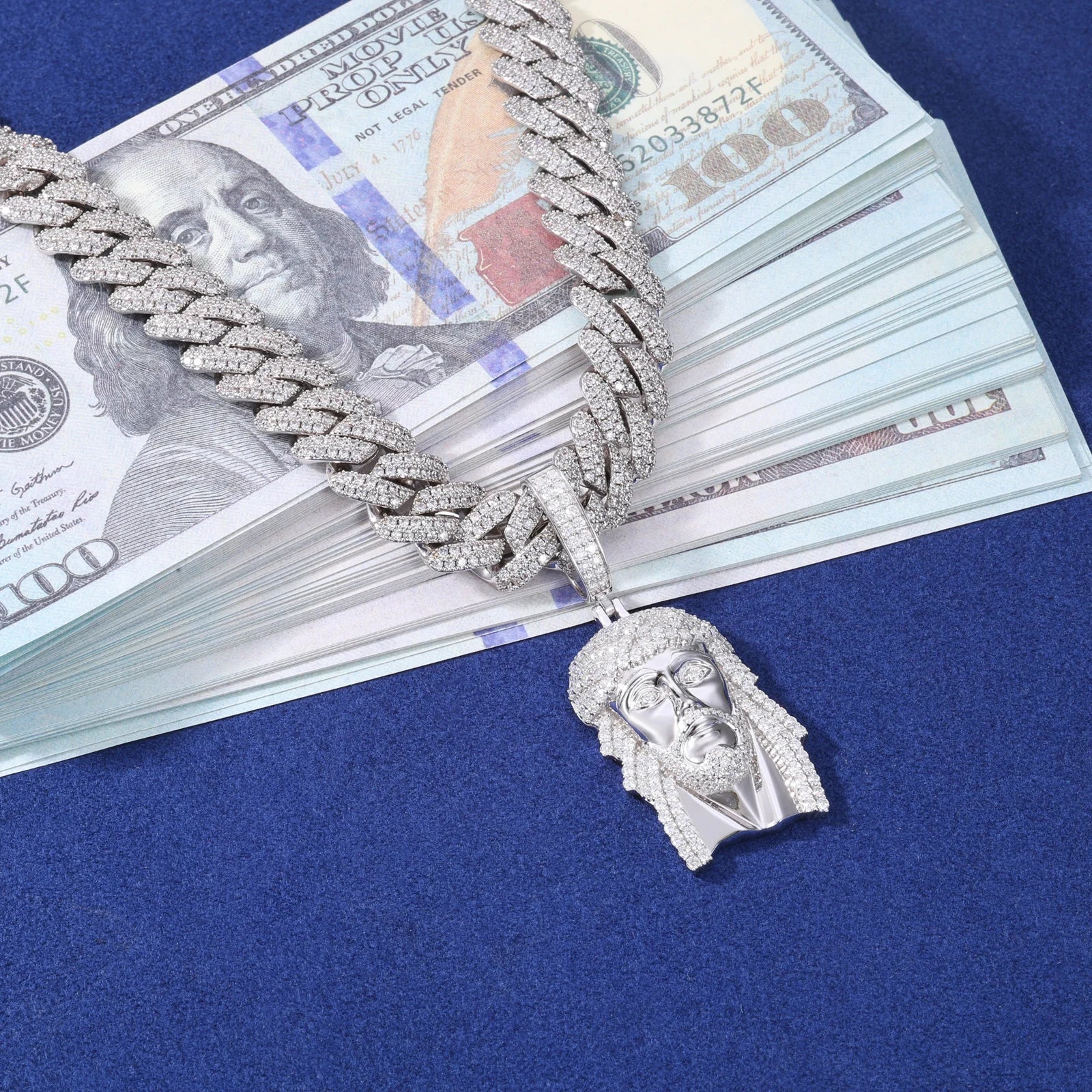 Classic Jesus Piece | The Original 925 Sterling Silver Moissanite Diamond Hip Hop Jesus Pendant