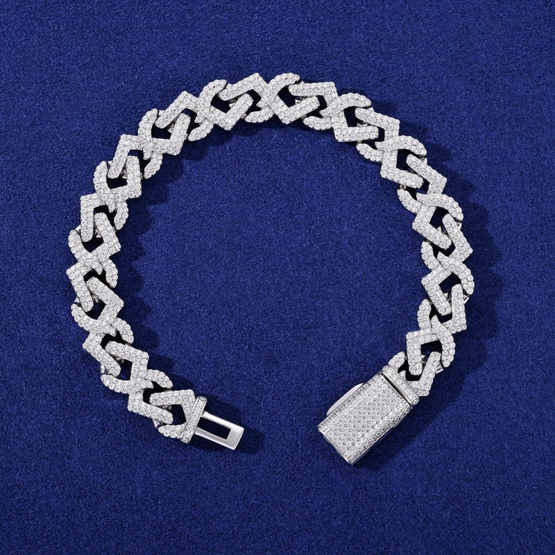 Cuban Infinite | VVS Moissanite Diamond 11mm 925 Silver Infinite Cuban Link Bracelet