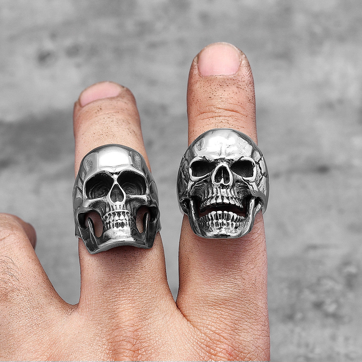 Broken Skull | Vintage Unique Personality Stainless Steel Street Style Hip Hop Rings