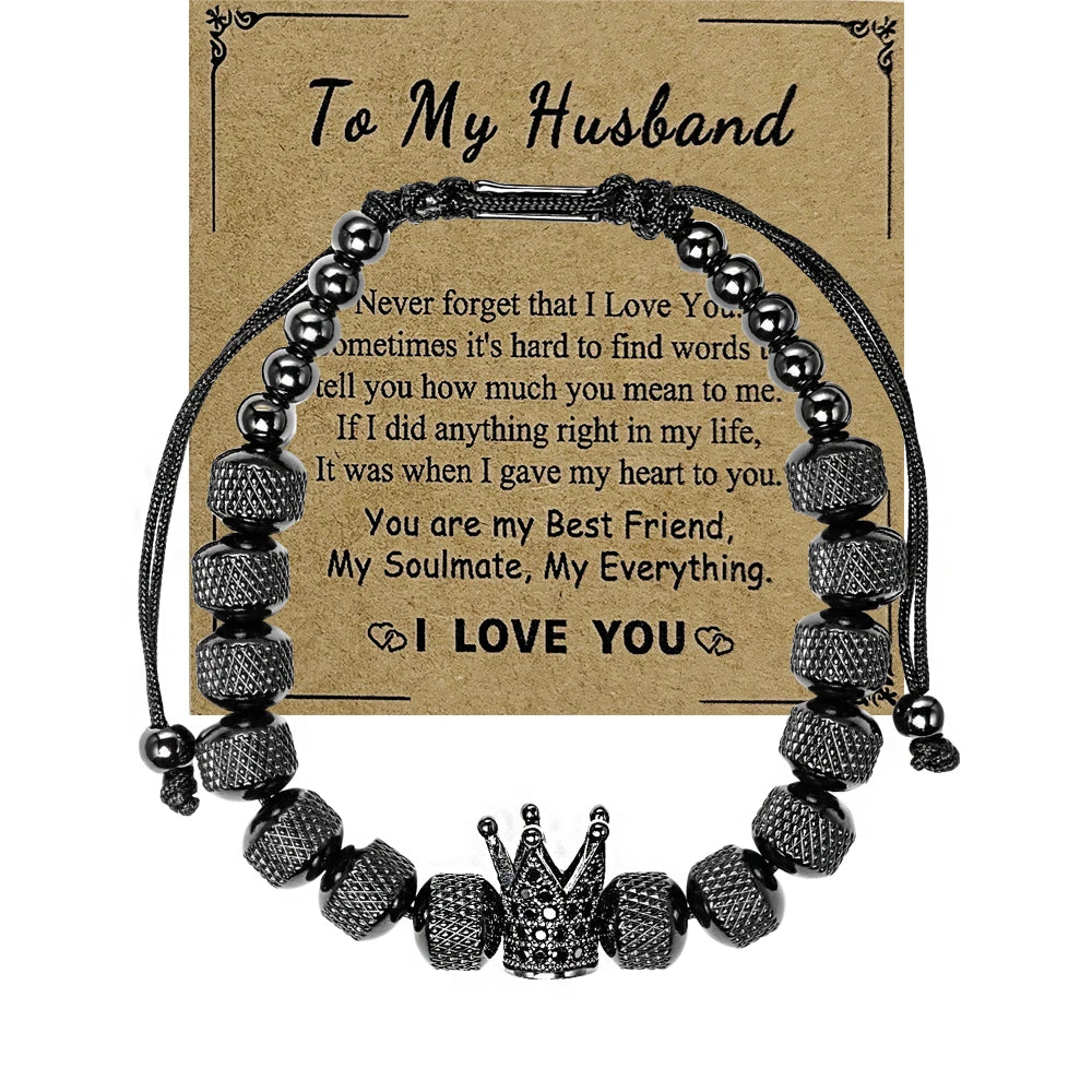 Blessings | VVS Diamond CZ 8MM Kings Crown Iced Blessings Gift Card Message Bracelet